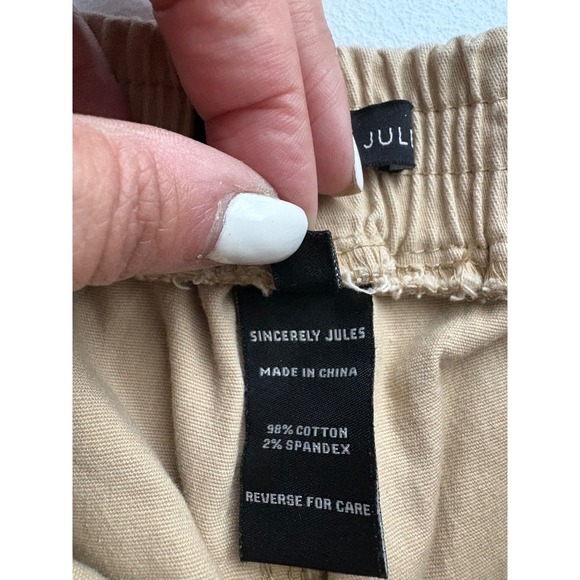 Sincerely Jules Jogger Pants Utility Style Casual Comfy Beige Size S - Picture 5 of 8